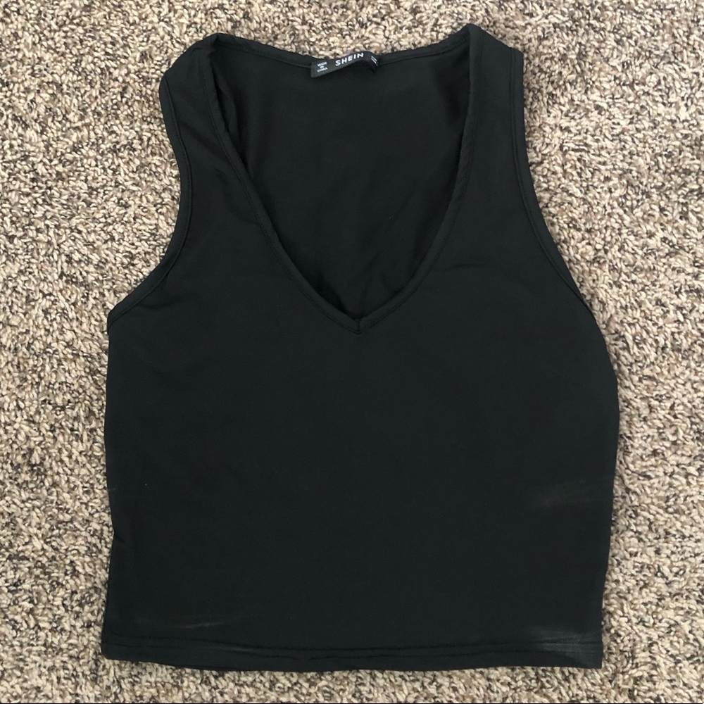 SHEIN cropped black tank